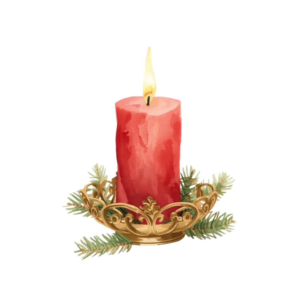 水彩アンティーク・クリスマスクリップアート10種セット