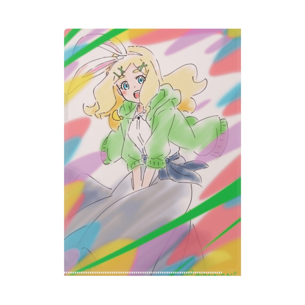 丑年めぐ&メランコリックめぐちゃんクリアファイル