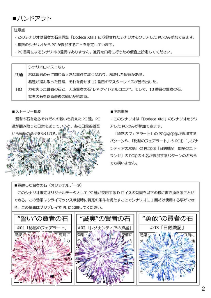 【DX3rd】ダブルクロスシナリオ集 『Dodeca Xtal EXTRA#13』