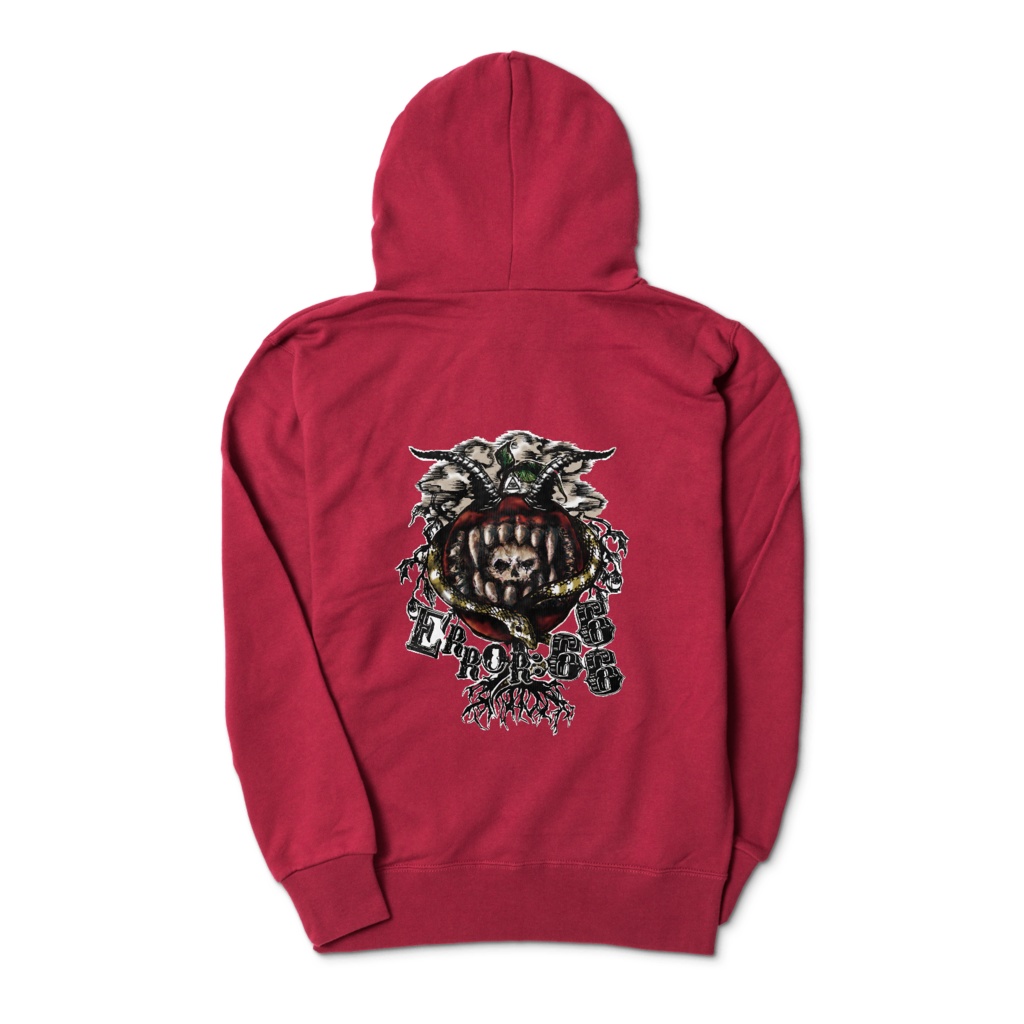 一撃必殺撲滅ジップパーカー BURGUNDY