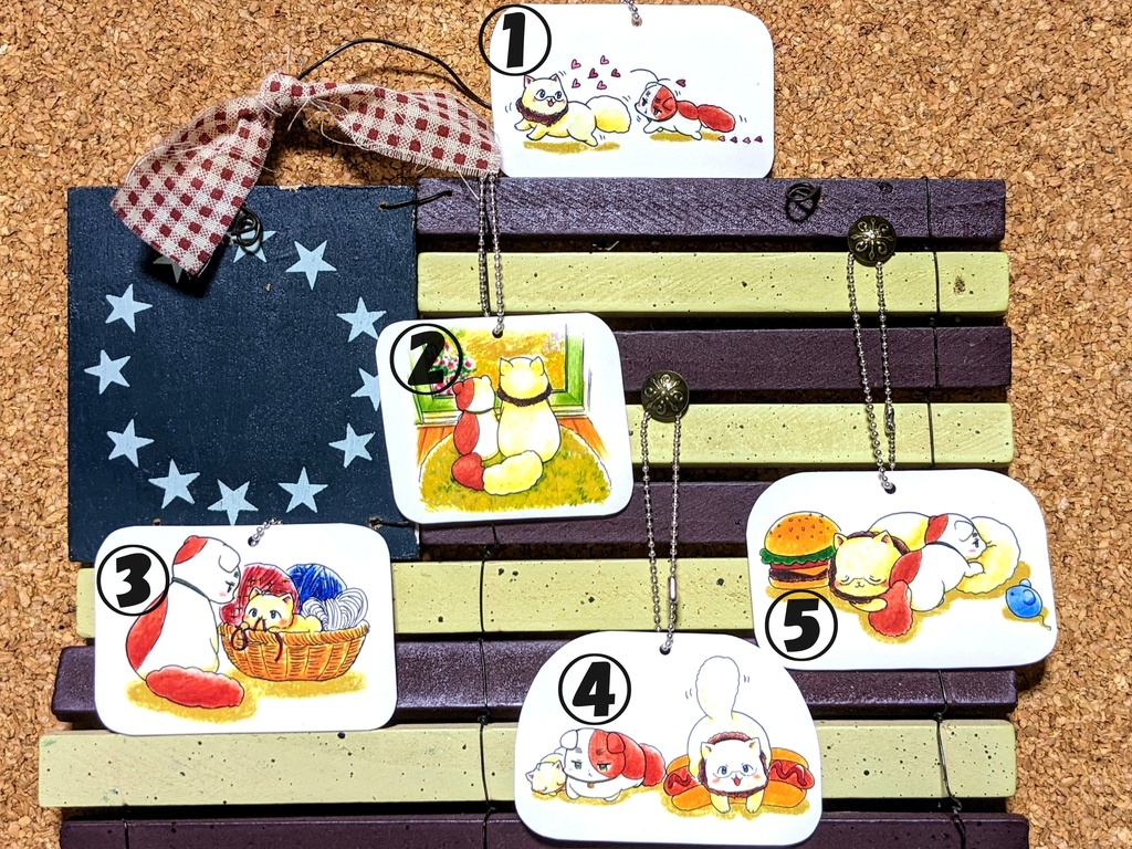 キーホルダー(ねこたりあべいえい・ちび猫べいえい)