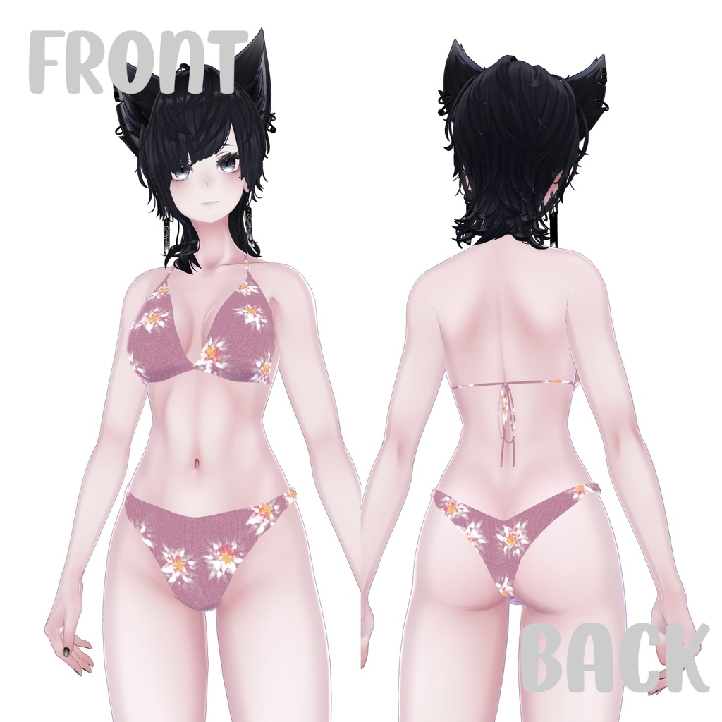 【Lasyusha対応】フラワープリントビキニ