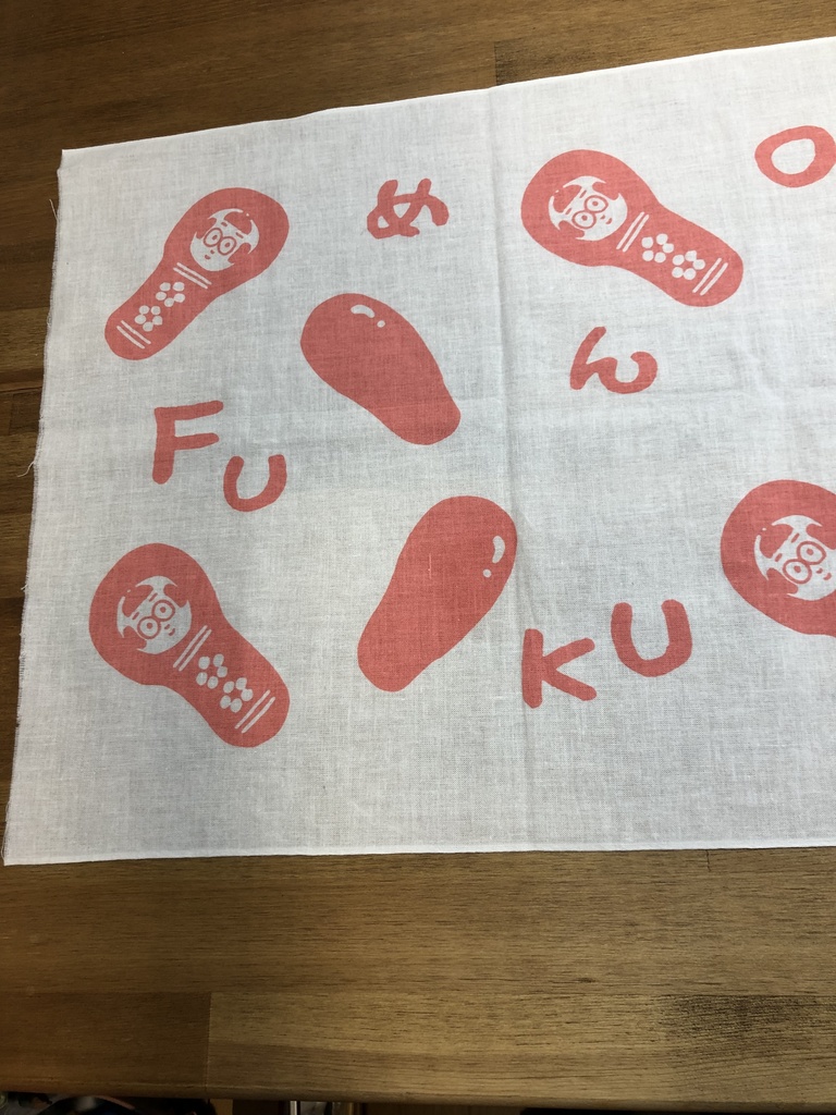 【値下げしました】めんたいこけし手ぬぐい