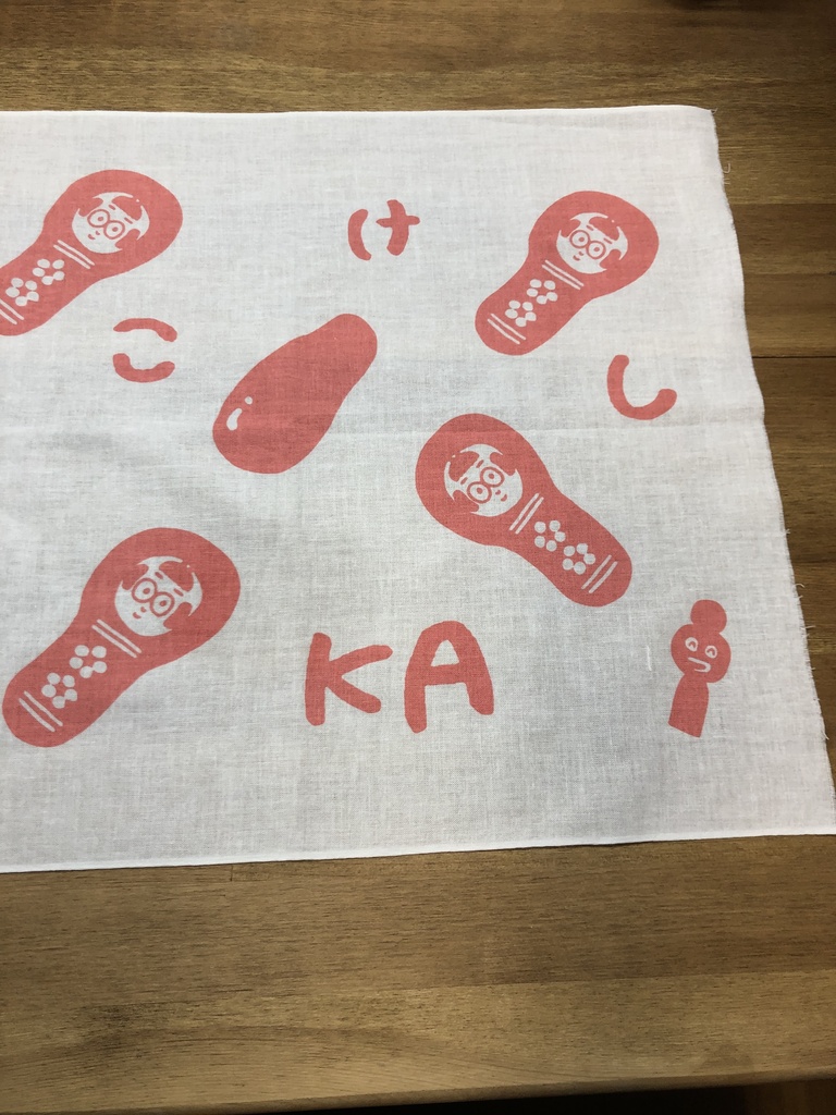 【値下げしました】めんたいこけし手ぬぐい