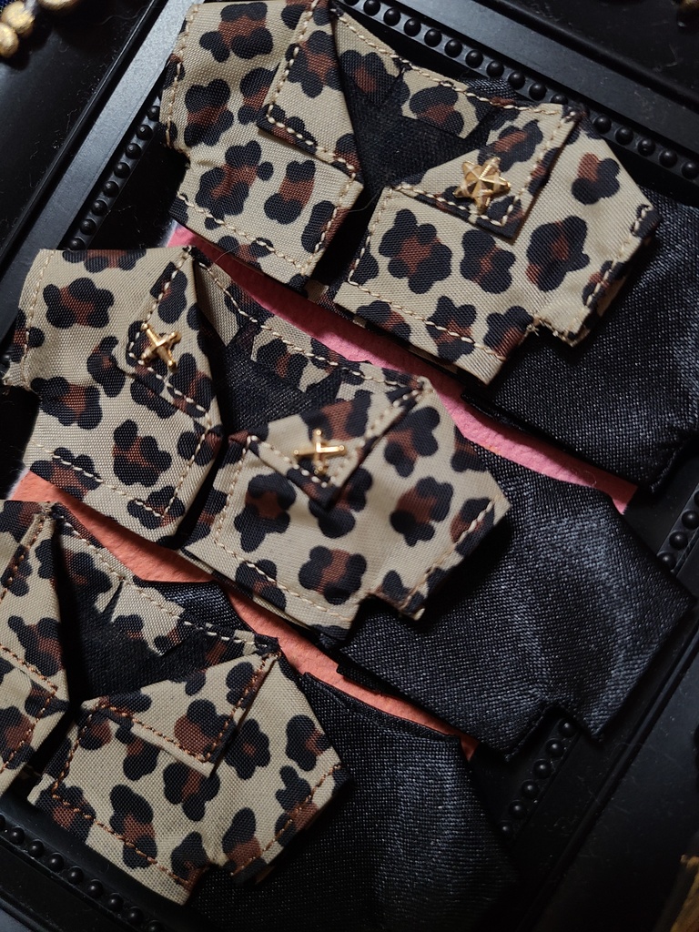 ヒョウ柄ジャケット🐅とサテンインナーセット