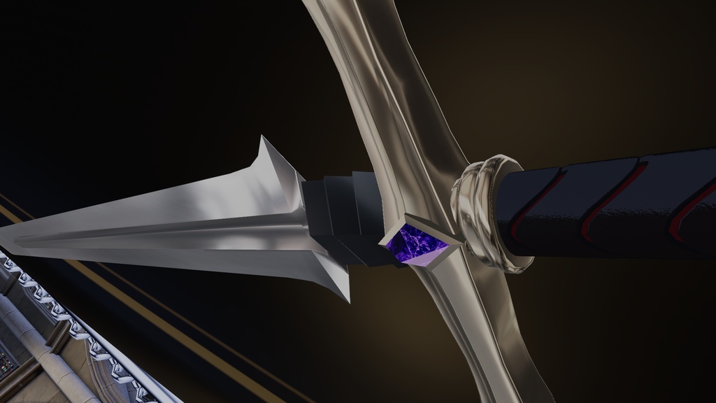 【VRChat想定】大剣 GREAT SWORD|抜刀ギミック・エンチャント・ワールド固定・武器ケース付き