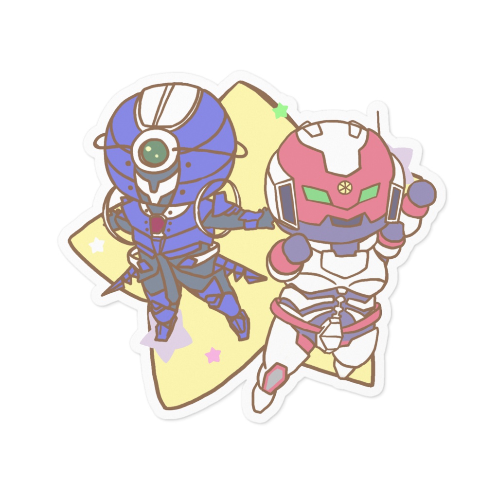 エルフΣとストライクインターセプターのお星さまステッカー