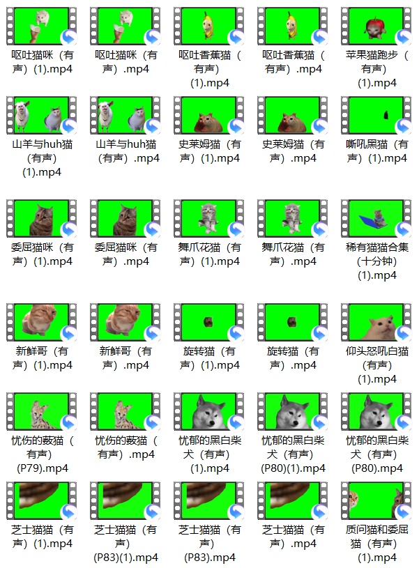 猫おもしろ素材&背景素材パック