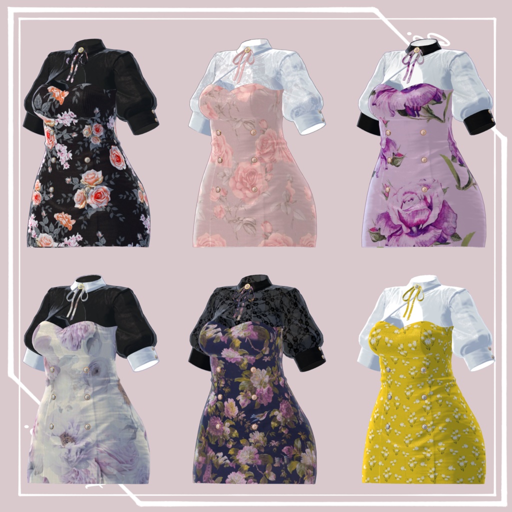 【MANUKA】GirlyTightOnepiece【VRChat】