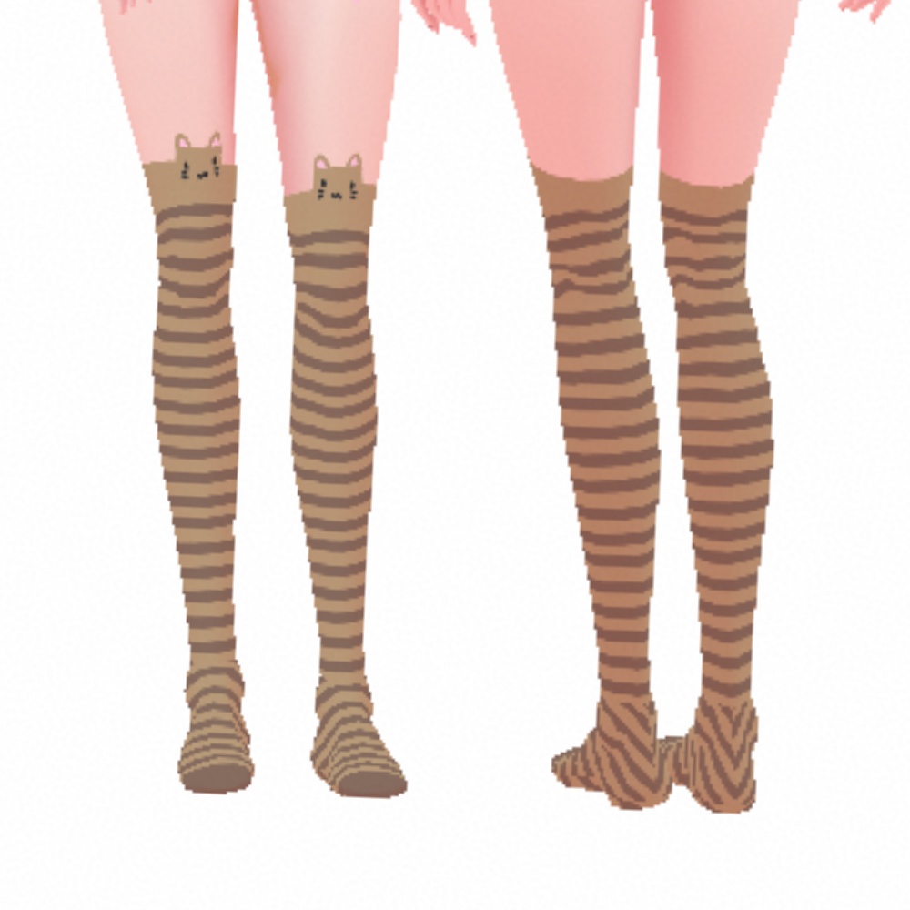 【VRoid用】ニャンコソックス/ニーハイテクスチャ 【衣装・靴下・テクスチャ】