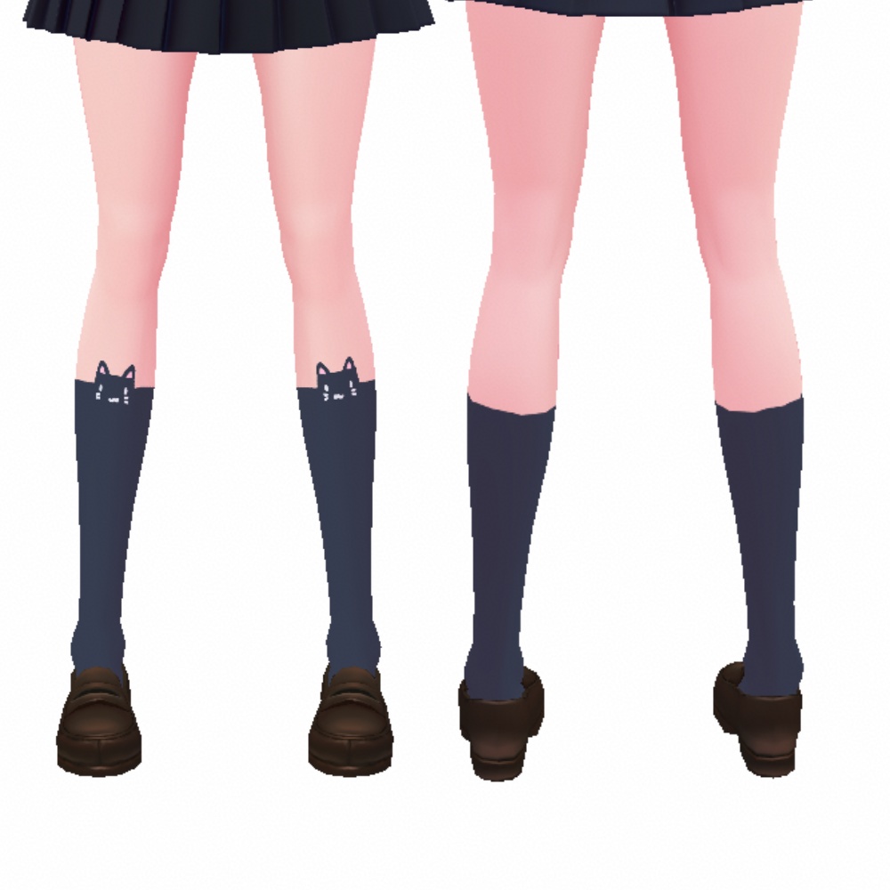 【VRoid用】ニャンコソックス/ニーハイテクスチャ 【衣装・靴下・テクスチャ】