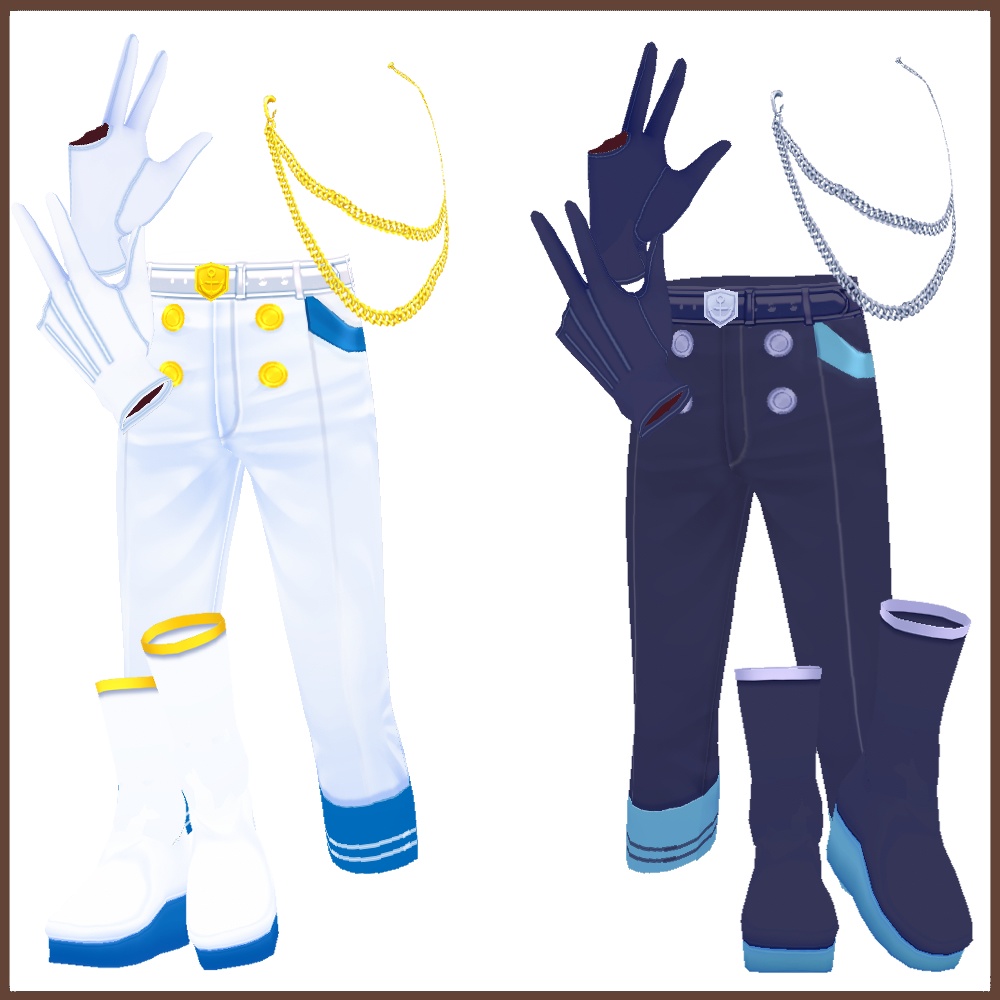 【男性VRoid用】マリンコーデ【衣装・服・テクスチャ】