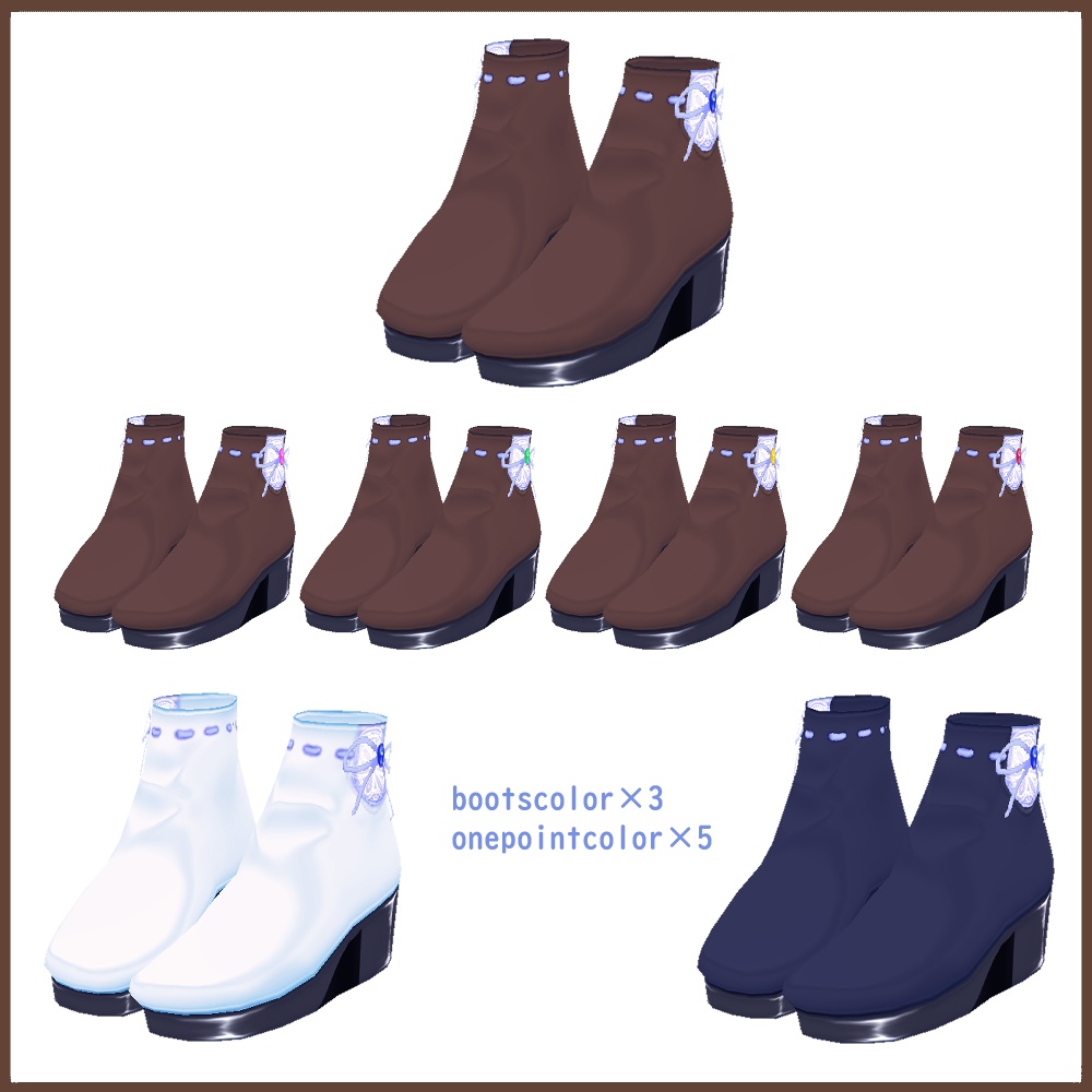 【女性VRoid用】カジュアルドレス【衣装・服・テクスチャ】