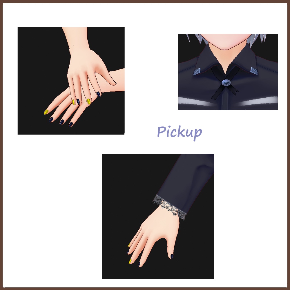 【VRoid用】スケルトンモチーフコーデ【衣装・服・テクスチャ】