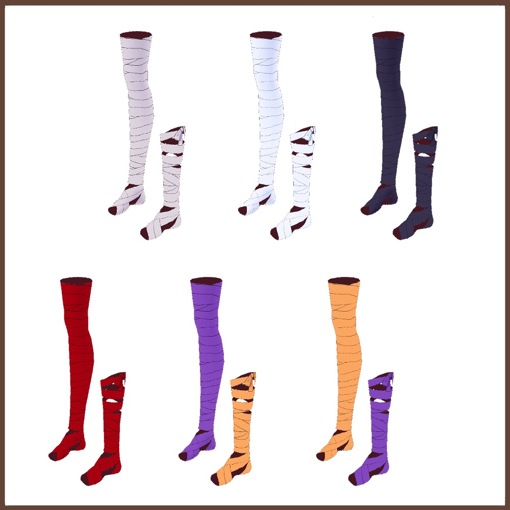 【VRoid用】bandage【衣装・靴下・テクスチャ】