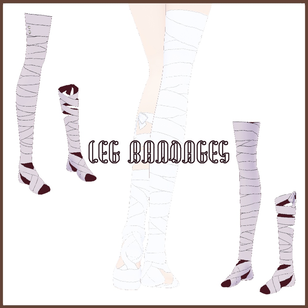 【VRoid用】bandage【衣装・靴下・テクスチャ】