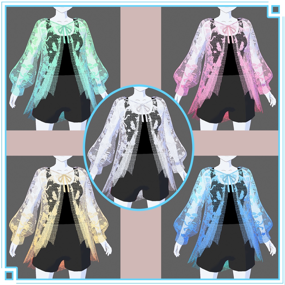 【正式版VRoid用】レースカーディガン【衣装・服・テクスチャ】