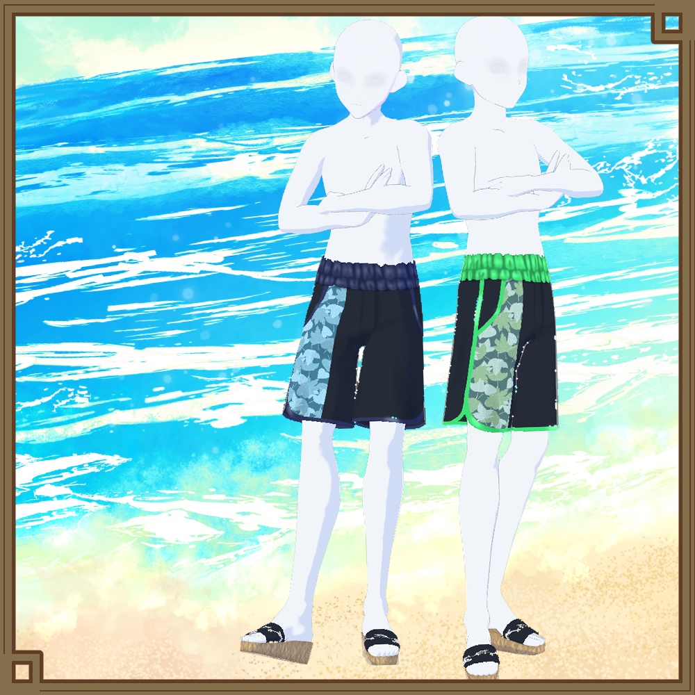 【正式版男性VRoid用】メンズスイムウェア【衣装・服・テクスチャ】