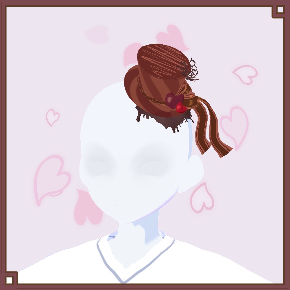 【正式版VRoid用】ちょこハット【ヘアプリセット・アホ毛・帽子】