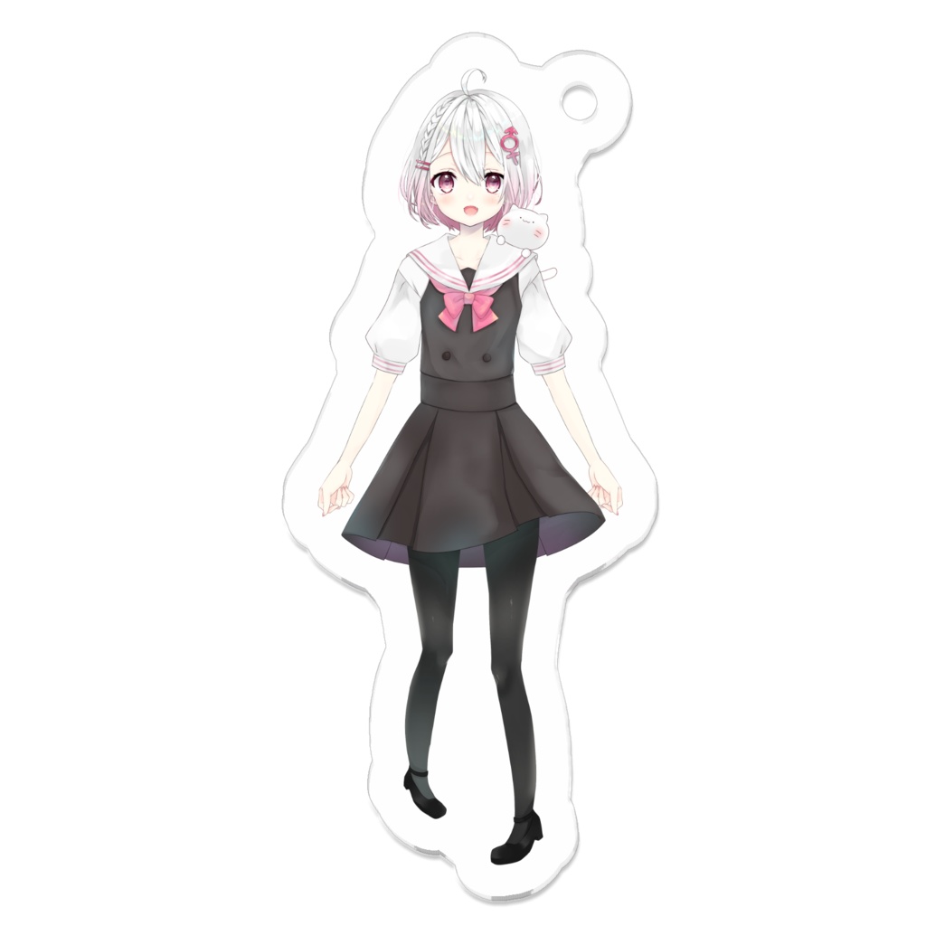 【男の娘vtuber】雪華ねねこアクキー -学生服-