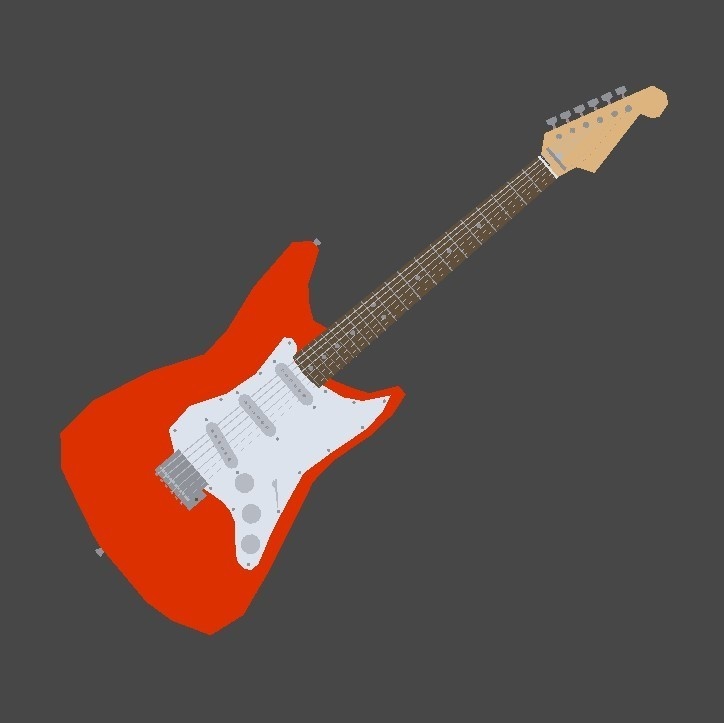【3Dモデル】ギター【ローポリ】