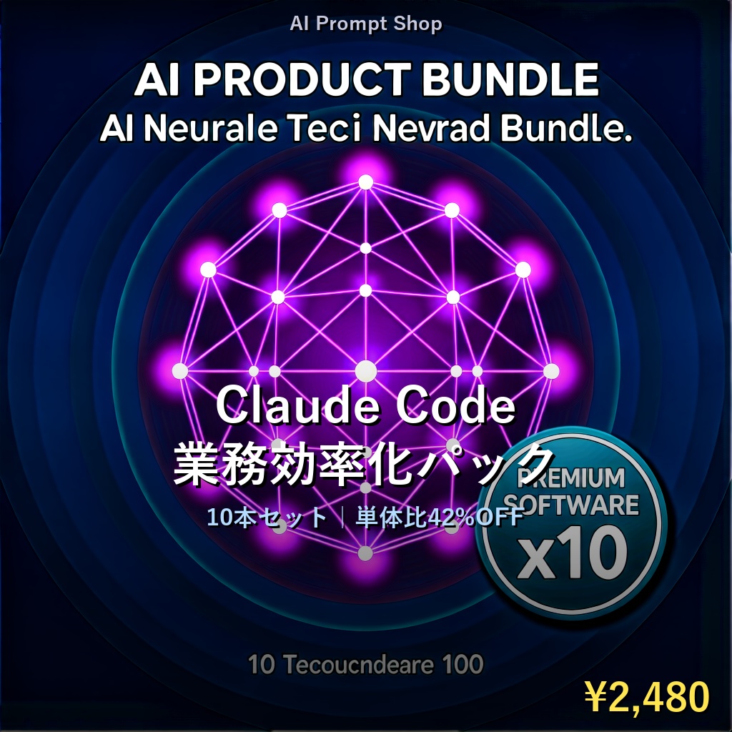 【完全版】Claude Code×Cursor エンジニア業務効率化プロンプト10本パック｜コード品質+開発フロー+ドキュメント