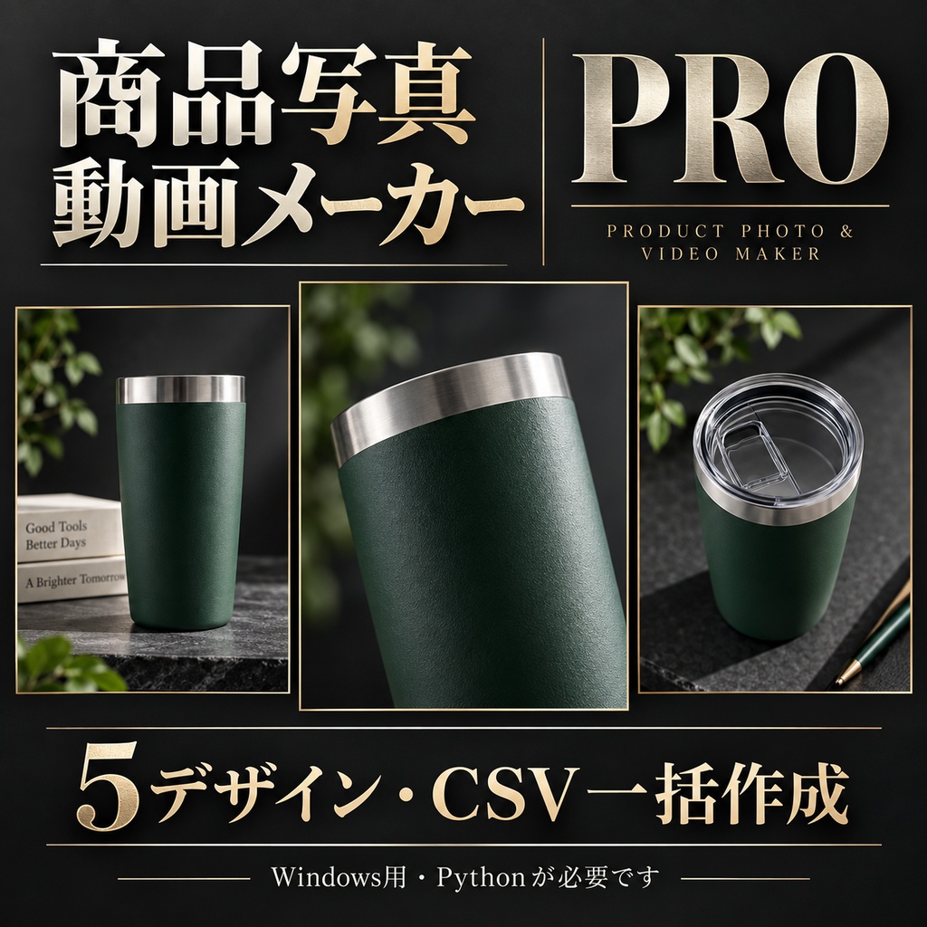 商品写真動画メーカー PRO｜Windows用・日本語動画制作ツール