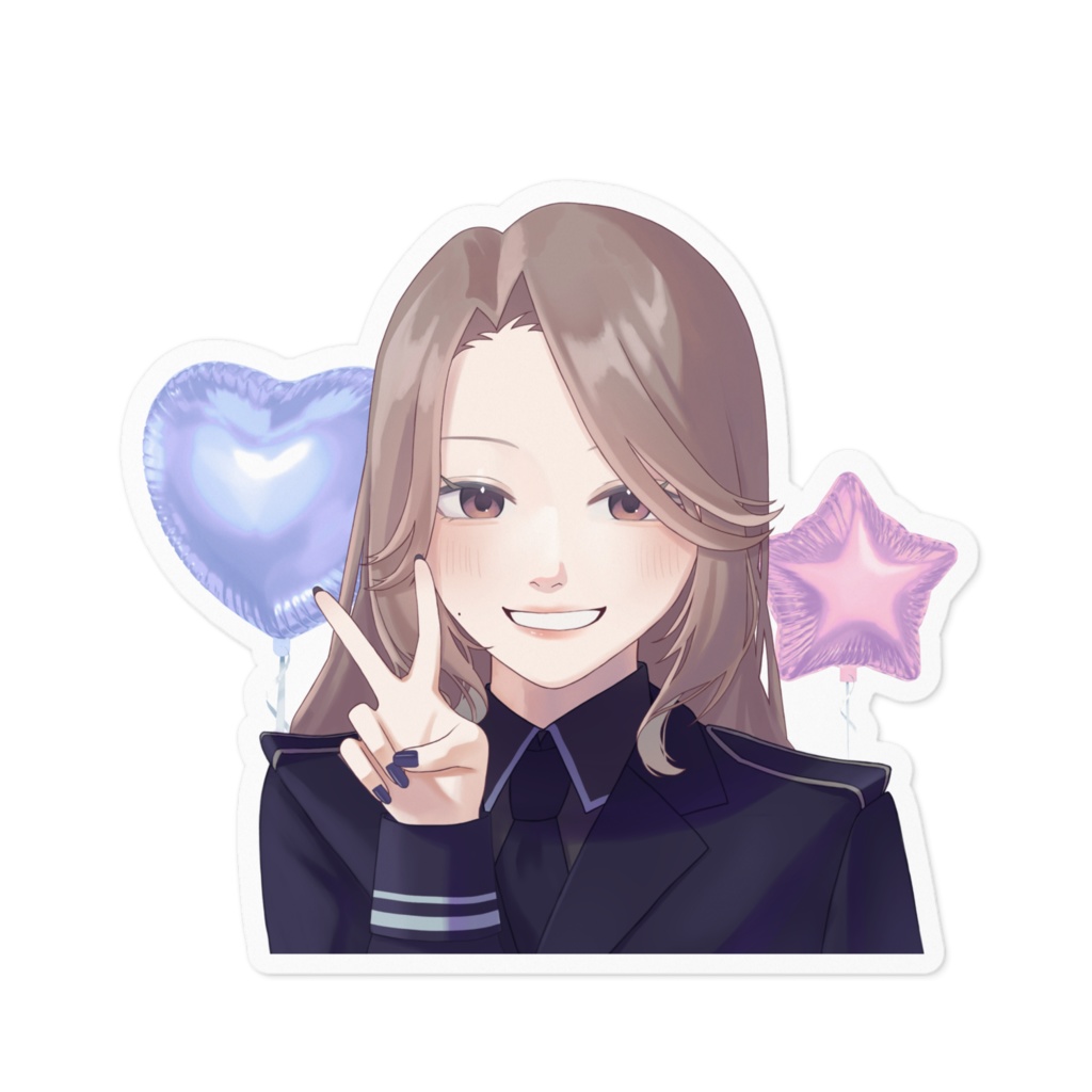 2周年記念 描きおろしイラストステッカー