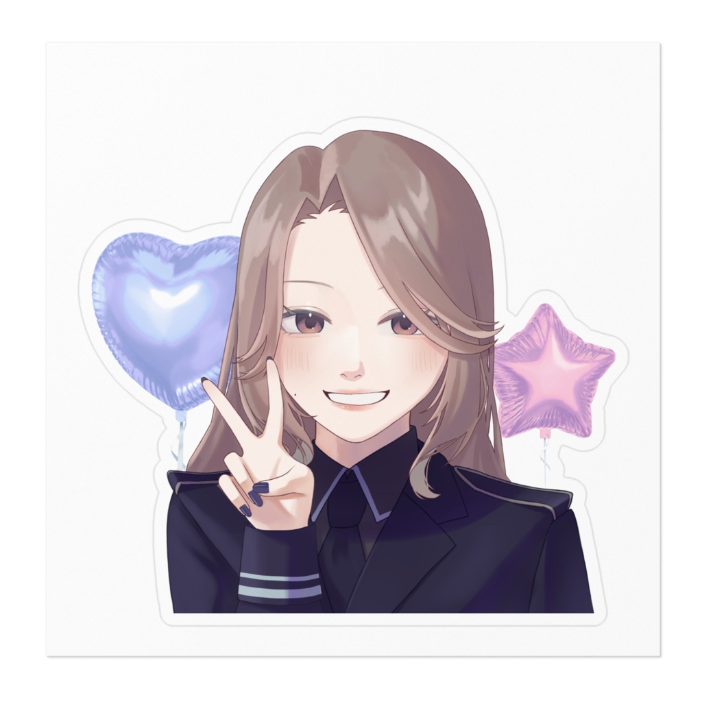 2周年記念 描きおろしイラストステッカー