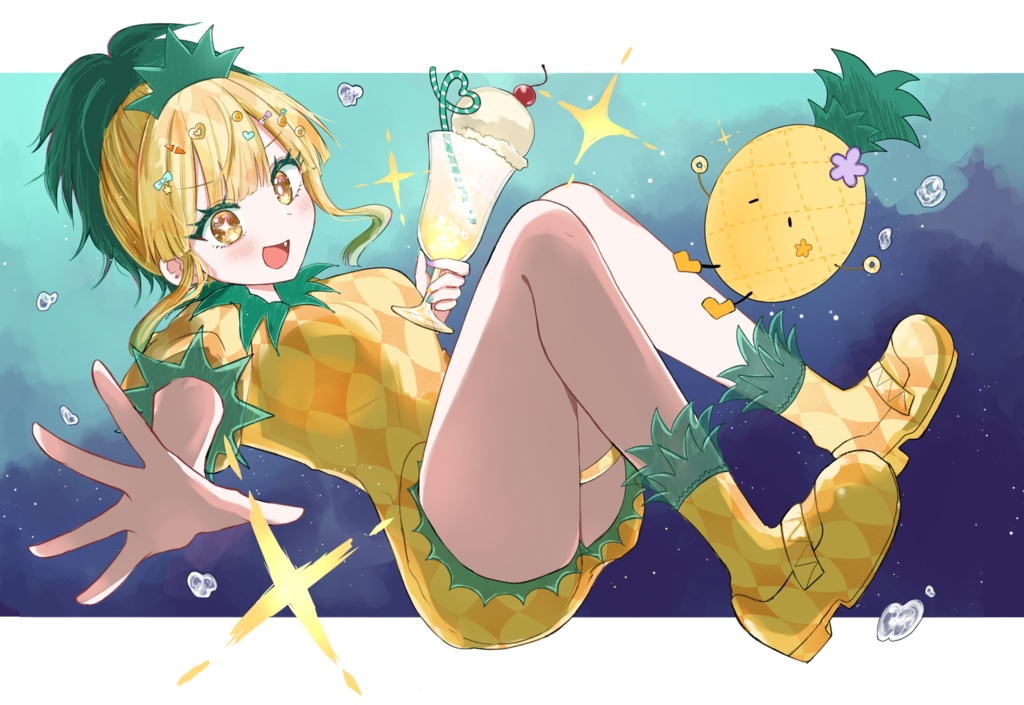 🍈🍍④【※1種類×10枚】メロぴねコラボポストカード10枚セット