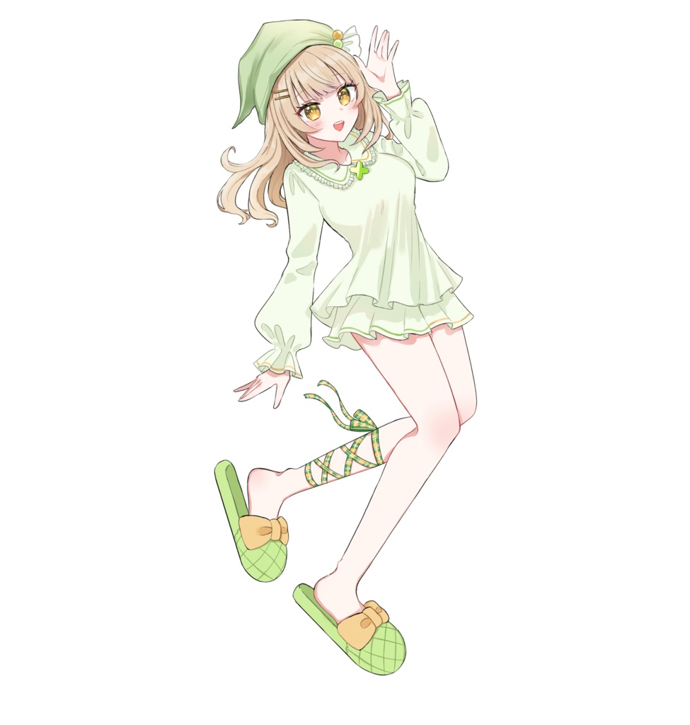 🍈🍍①メロぴねコラボアクスタセット(★手書きサイン入りチェキ風カード付き)