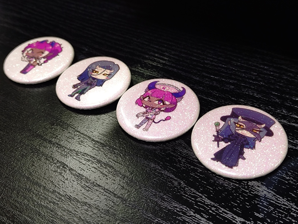 キラキラ缶バッジ