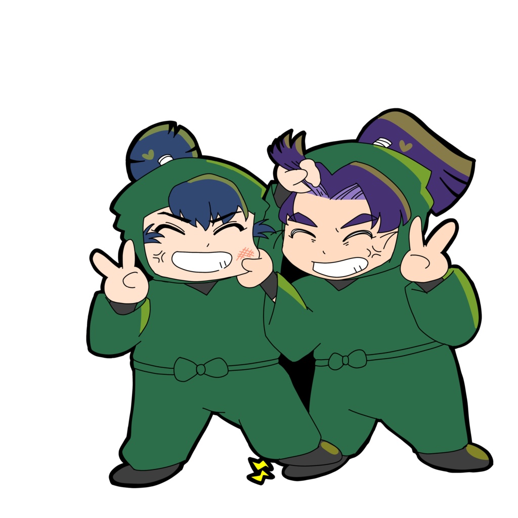 ミニアクリルキーホルダー（犬猿）