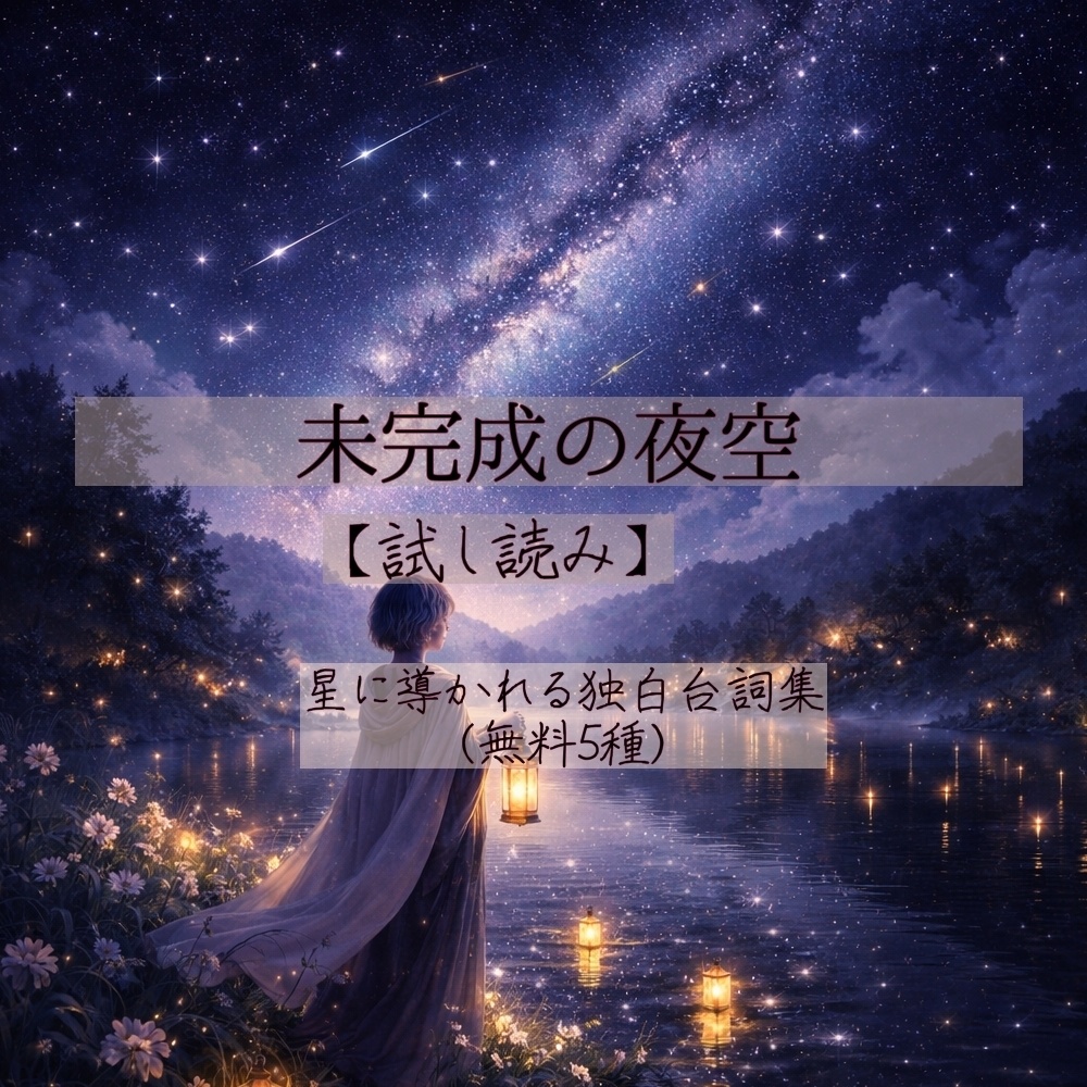 未完成の夜空【試し読み】— 星に導かれる独白台詞（無料5種）