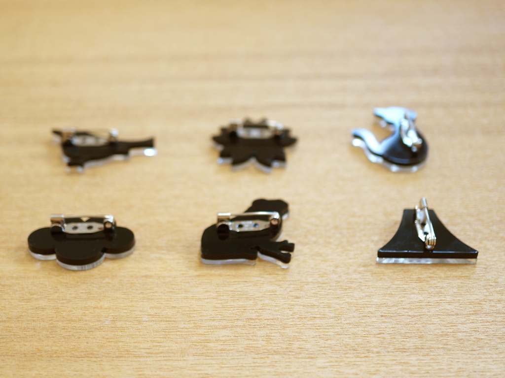 和のカタチミラーブローチ〈シルバー6種〉