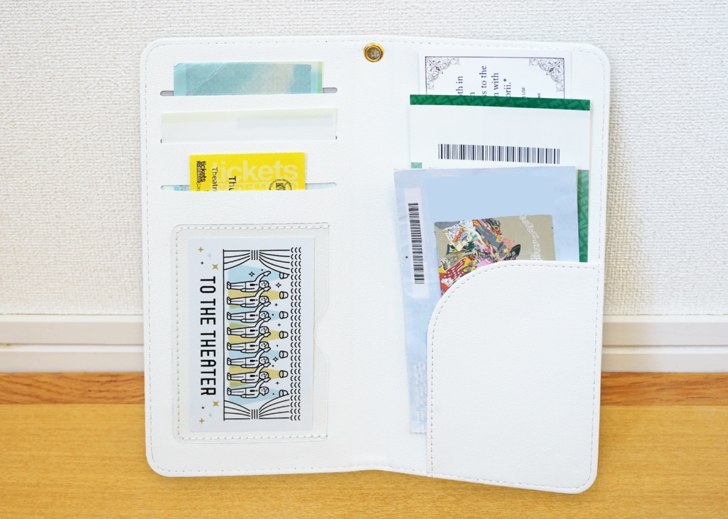 「良席祈願」 チケットケース(橙×白)