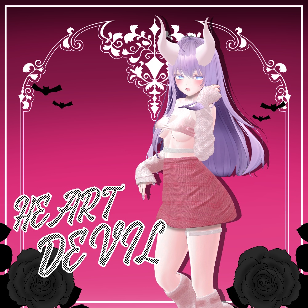 【2アバター対応】Heart Devil Set (8color/瞳8色)