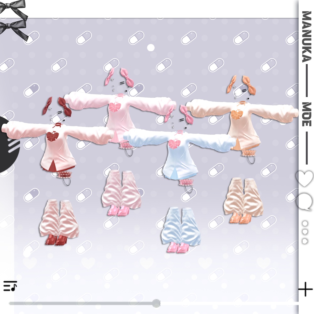 【2アバター対応】 Lovely Funky Uniform (9color/瞳9色)