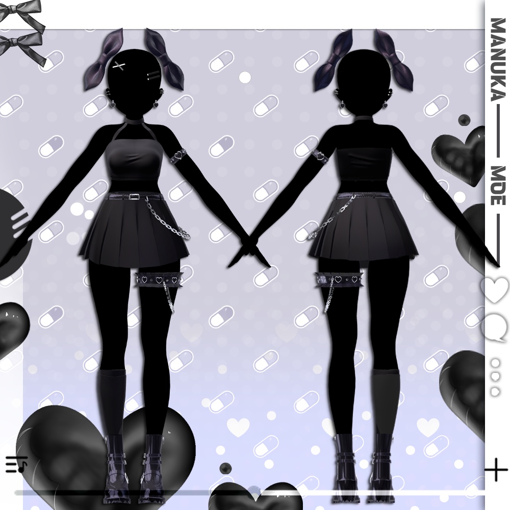 【2アバター対応】 Lovely Funky Uniform (9color/瞳9色)