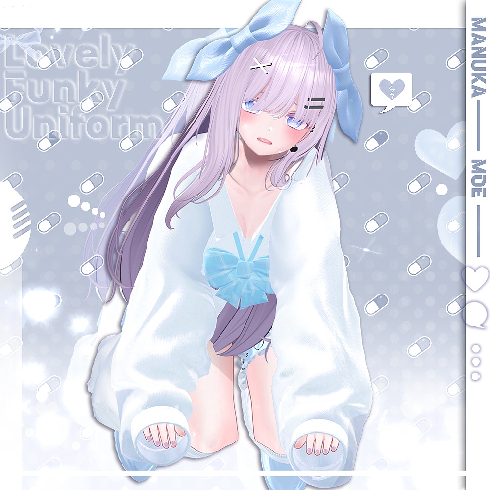 【2アバター対応】 Lovely Funky Uniform (9color/瞳9色)