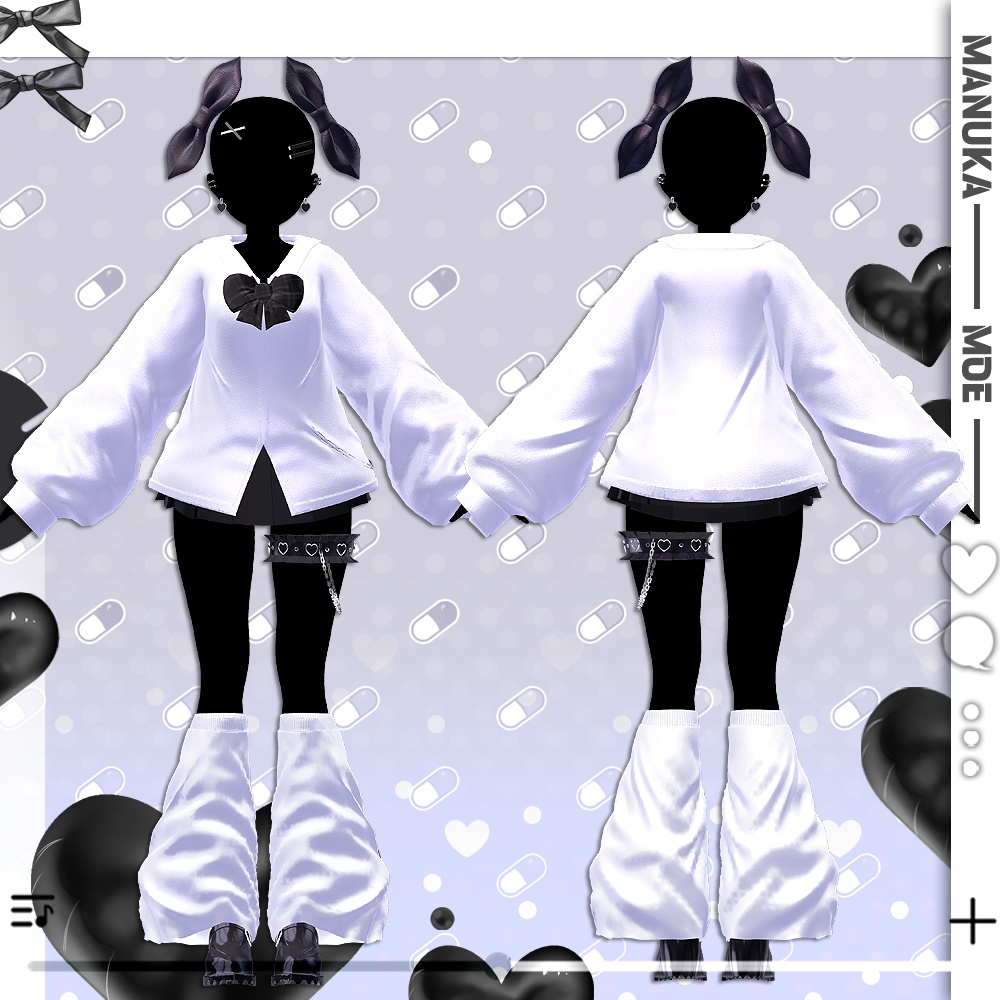 【2アバター対応】 Lovely Funky Uniform (9color/瞳9色)