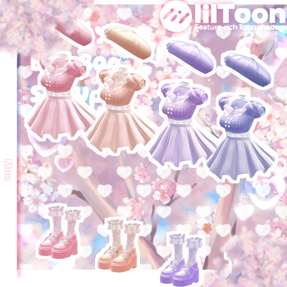 【3アバター対応】 Lovely BonBon Set Up (8color/瞳8色)