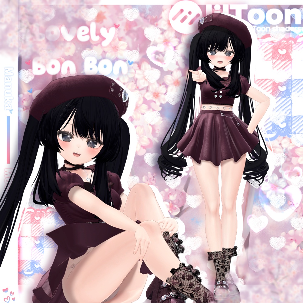 【3アバター対応】 Lovely BonBon Set Up (8color/瞳8色)