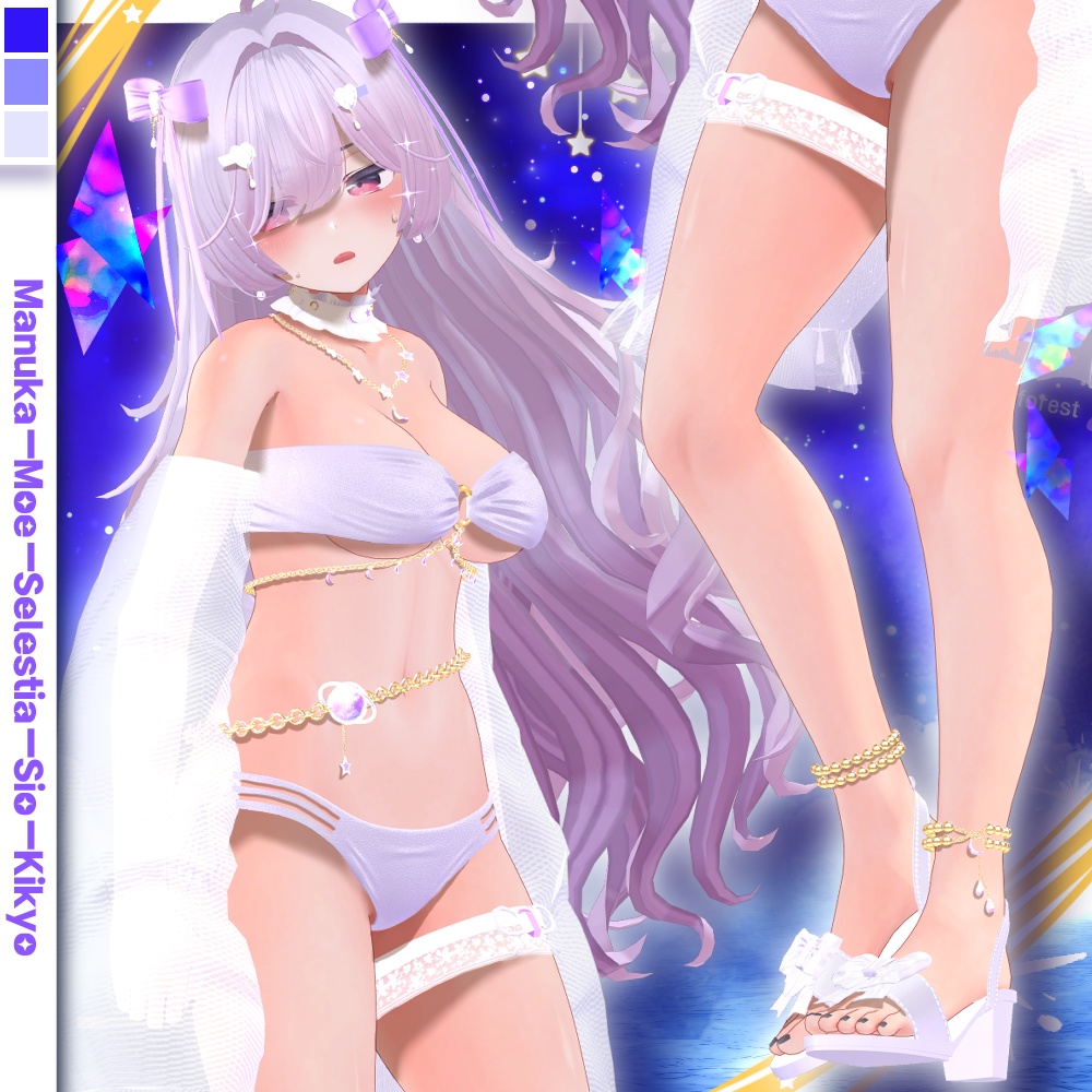 【5アバター対応】💙MoonLight SwimWear Set Up (9color/瞳9色)