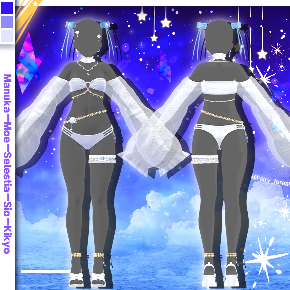【5アバター対応】💙MoonLight SwimWear Set Up (9color/瞳9色)