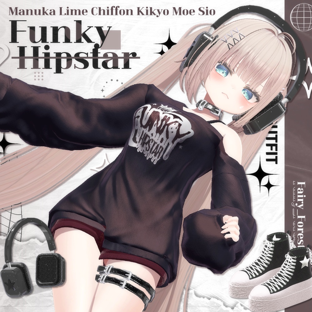 【7アバター対応】Funky HipStar  (7color/瞳7色)