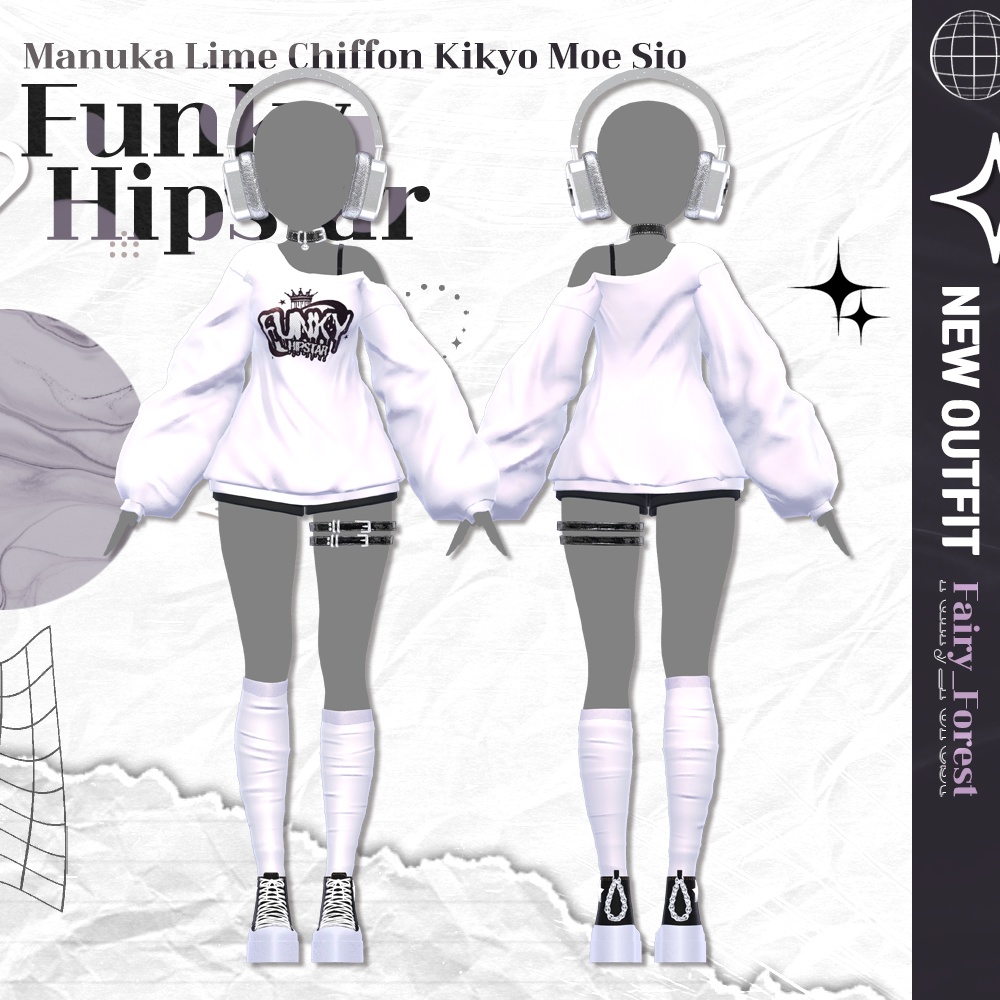 【7アバター対応】Funky HipStar (7color/瞳7色)