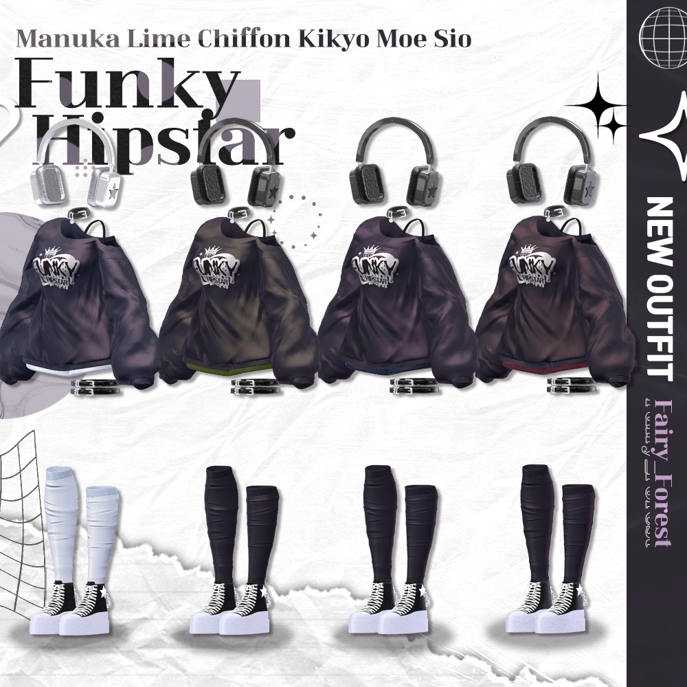 【7アバター対応】Funky HipStar (7color/瞳7色)