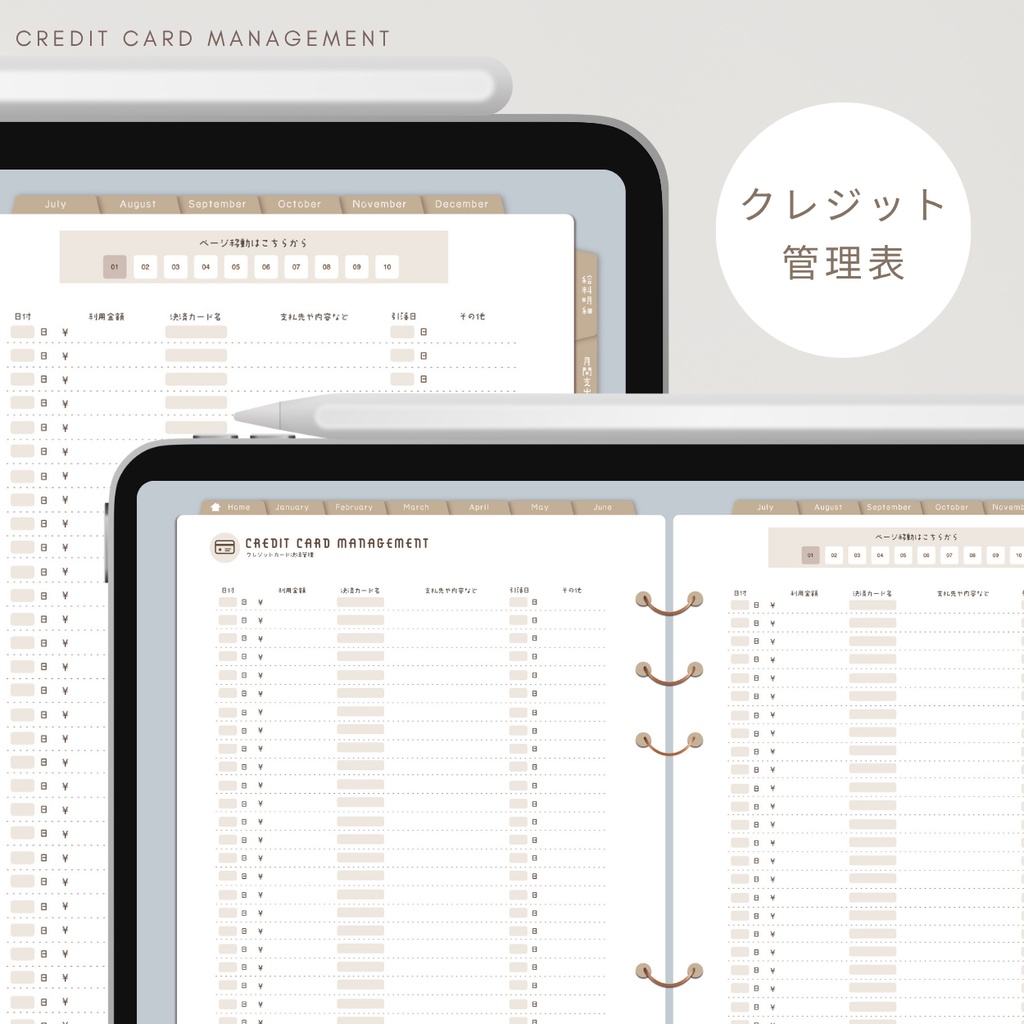 【スカイ】カラバリ全5色✨今からでも使用できるデジタル家計簿/Goodnotesで使える/デジタル月間家計簿/家計簿セット/月間/日にちごとの支出/週間支出/デジタルプランナー