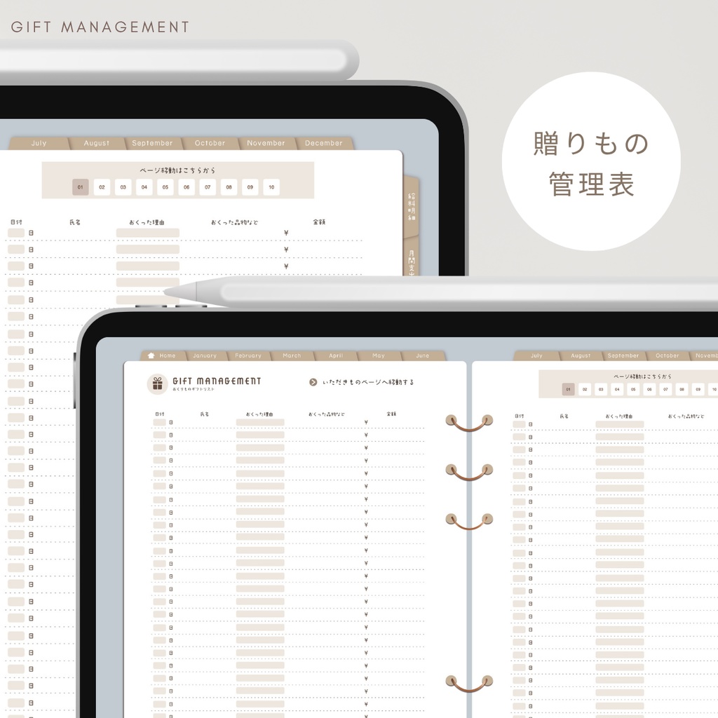 【スカイ】カラバリ全5色✨今からでも使用できるデジタル家計簿/Goodnotesで使える/デジタル月間家計簿/家計簿セット/月間/日にちごとの支出/週間支出/デジタルプランナー